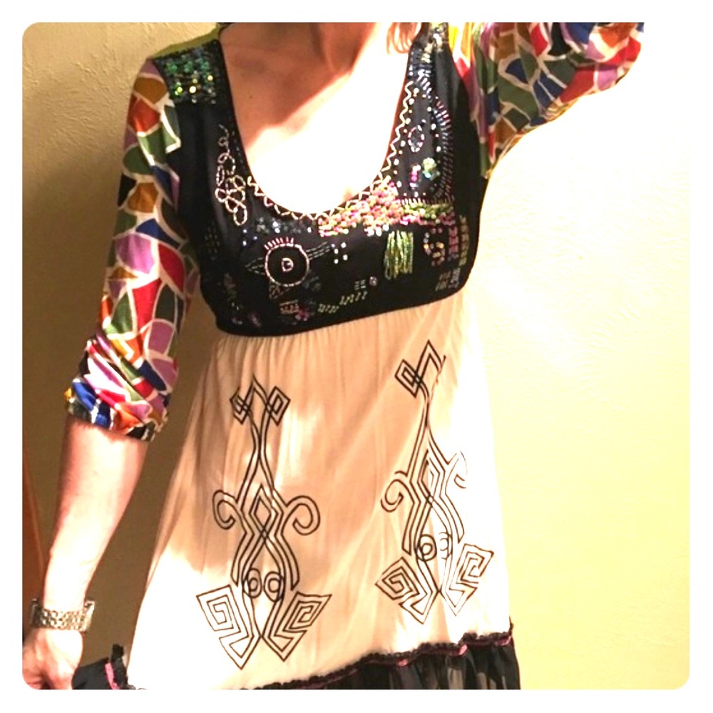 Colorful Krista Lee midi dress Medium like NWOT